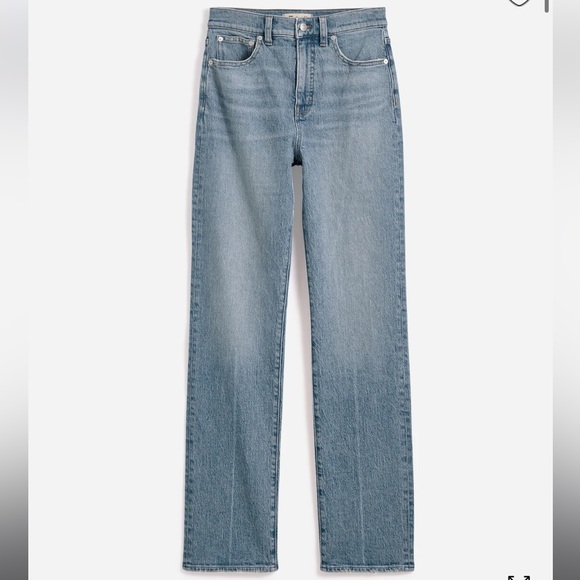 NWT Madewell The 90s Straight Jean in Rondell Wash: Crease Edition - Size 28 - Picture 4 of 9